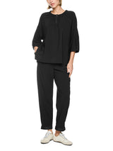 Marc Cain Sports Tencel Blouse with Gathers Black BS51.05J40