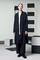 NEIRAMI Check Coat Black C005BH