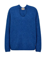 Mos Mosh Thora V-Neck Knit Lolite Blue
