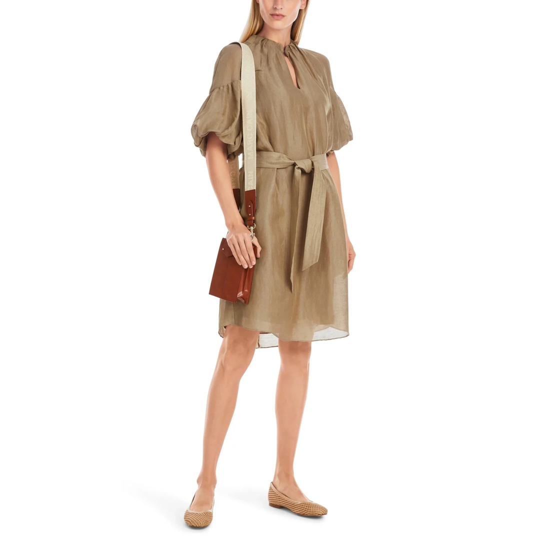 Marc Cain Collections Mini Dress with Balloon Sleeves Capuccino Macaron