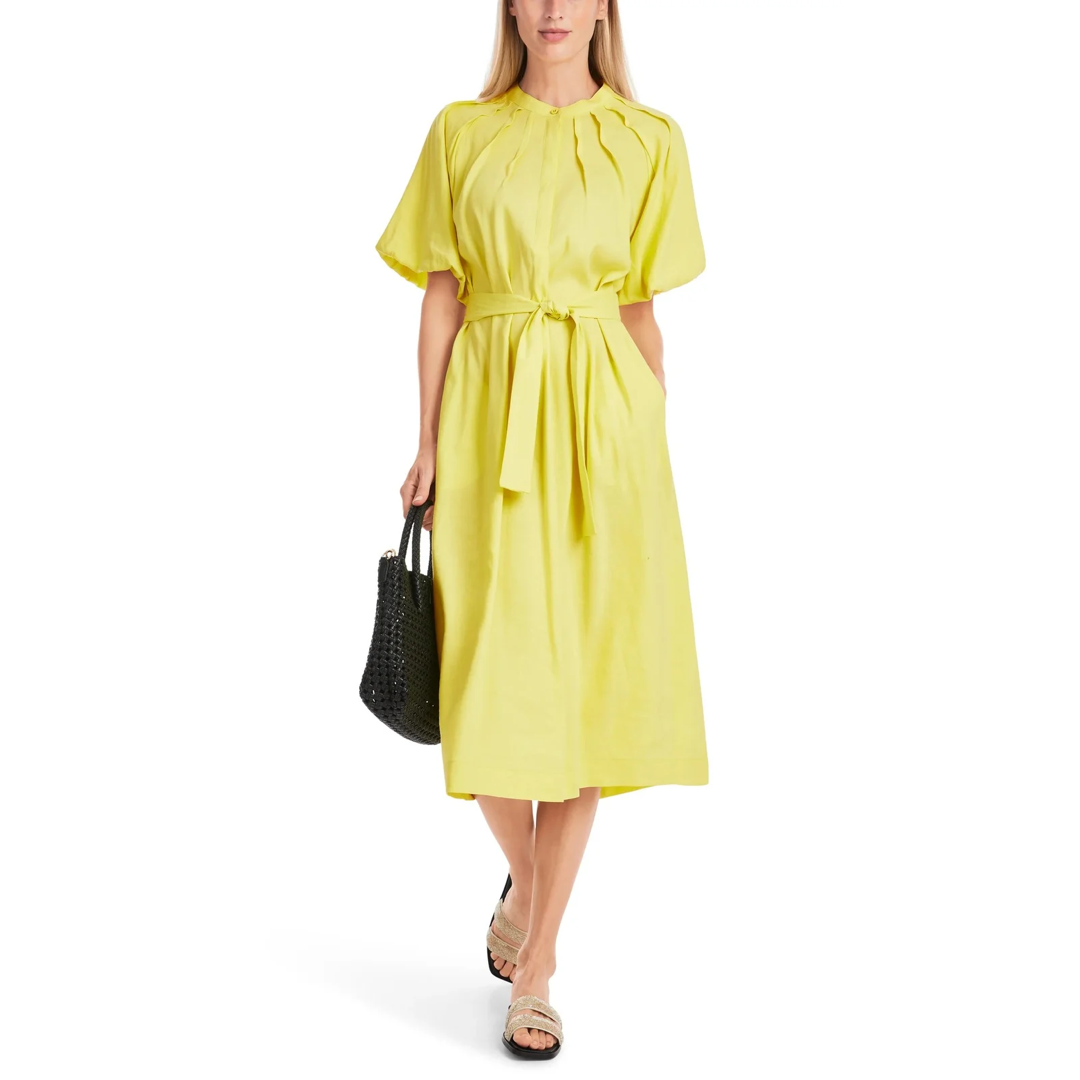 Marc Cain Collections Dress with Pleats Yellow