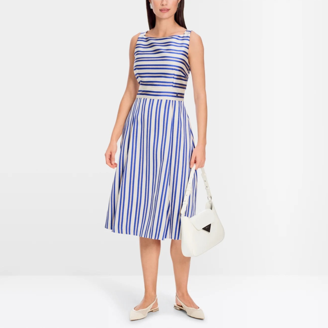 Marc Cain Collections Strap Dress with Stripe