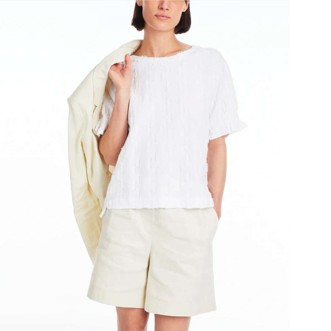 Marc Cain Sports T-Shirt in textured design White