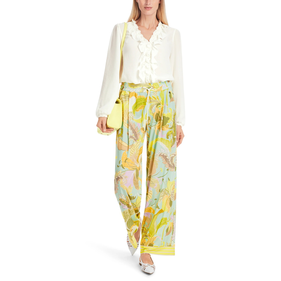 Marc Cain Collections Rethink Together ruched Blouse Off White