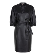 Esqualo Vegan Leather Dress Black